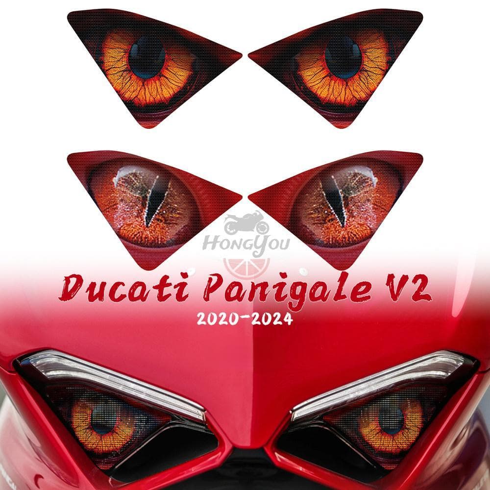 Suitable for DUCATI Panigale V2 modified headlight decorative creative film, Panigale motorcycle headlight color change translucent sticker