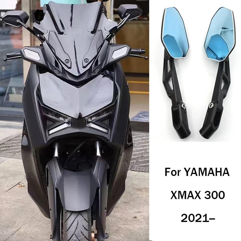 XMAX 300 กระจกมองหลังรถจักรยานยนต์ Moto กระจกมองข้างสําหรับ YAMAHA XMAX 300 XMAX300 X-MAX300 XMAX300 2021- CNC กระจก Accessorie