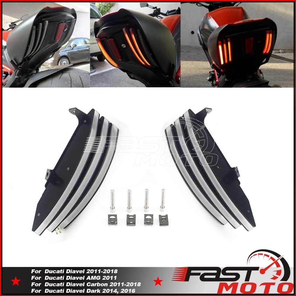FAFor  Ducati Diavel Titanium 959 Panigale Corse 2019 CNC Turn Integrated Indicator Taillight Rear Running Turn Signal L