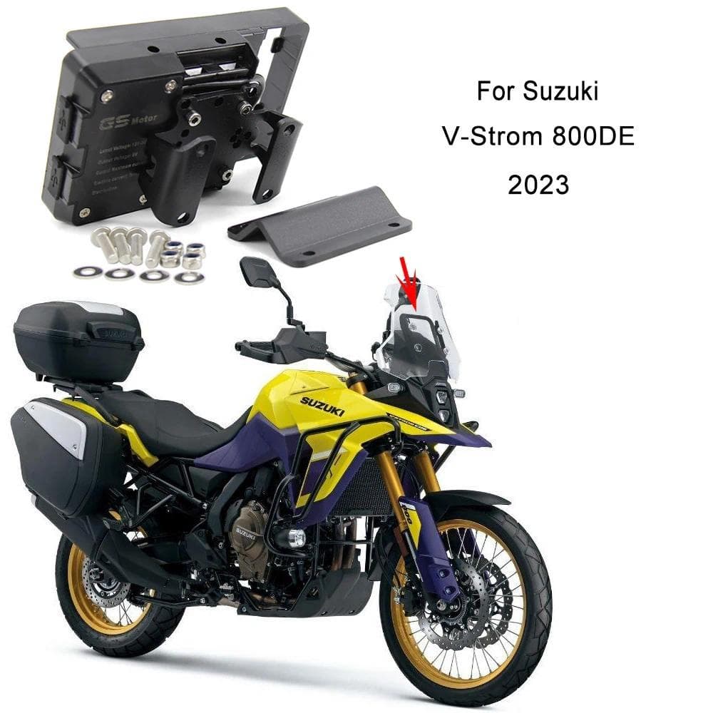 TN For SUZUKI V-Strom V-Strom 800DE 2023 Motorcycle Front Phone Stand Holder Smartphone Phone GPS Navigaton Plate Bracke