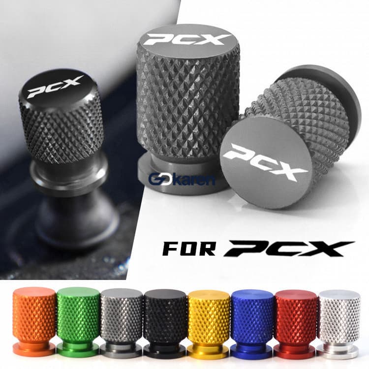 For Honda PCX150 PCX160 PCX 150 160 ล้อยางวาล์วฝาครอบวาล์วอากาศก้านฝาครอบรถจักรยานยนต์อะไหล่ "PCX" โลโก้ 