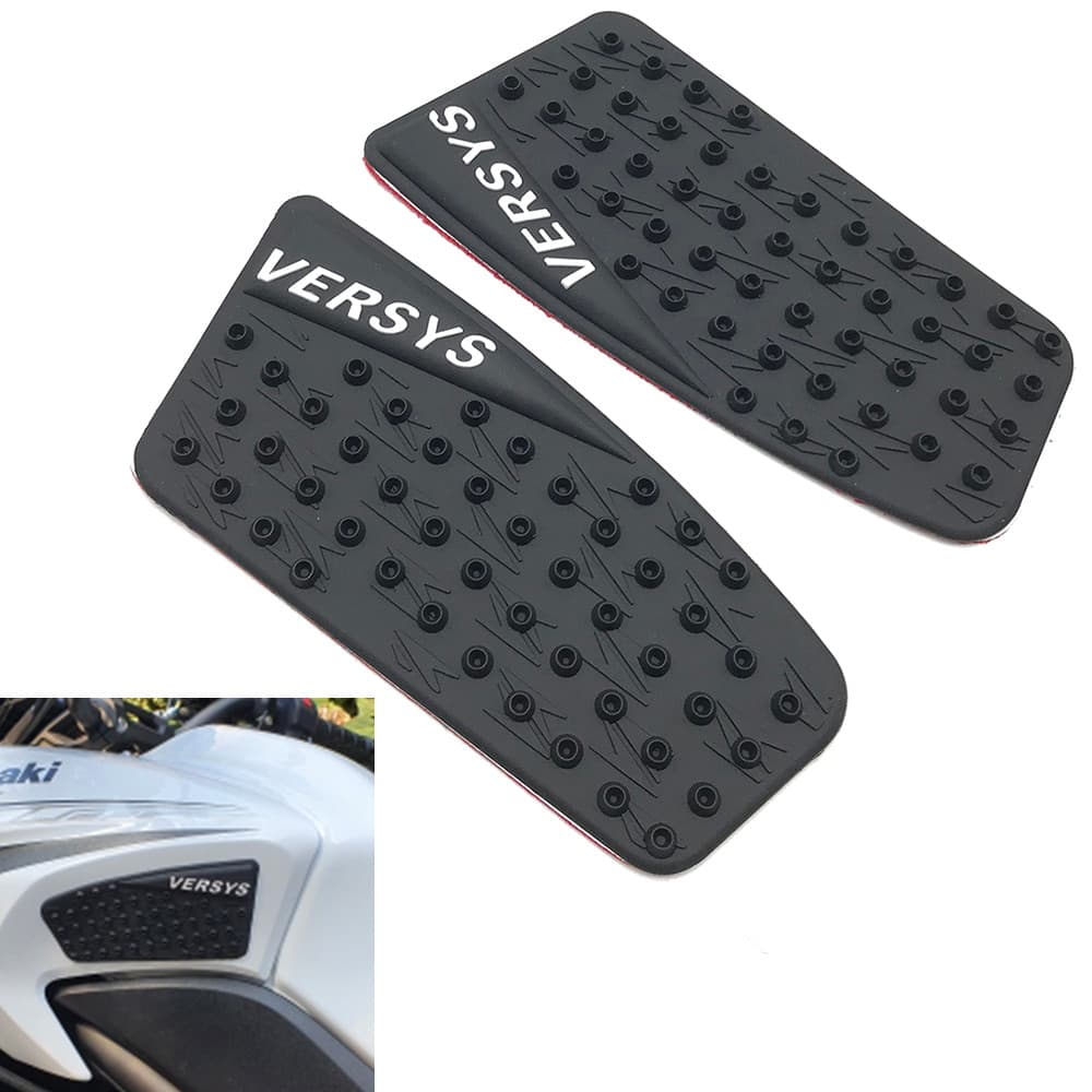 สําหรับ Kawasaki Versys650 KLE650 Versys 650 รถจักรยานยนต์ Anti Slip สติกเกอร์ถัง Traction Pad ด้านข้างเข่า Grip Protector อุปกรณ์เสริม