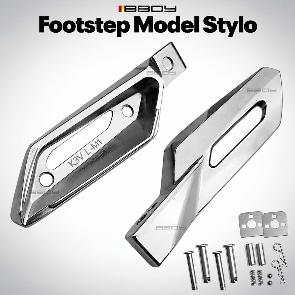 ด้านหลัง Footstep Honda Stylo 160 BBOY รุ่น Stylo G5334 อลูมิเนียม CNC Premium เหมาะสําหรับ Vario 160 PCX 160 ADV 160 คลิก 160 อุปกรณ์เสริมรถจักรยานยนต์ Touring Racing Precision OEM Finishing Chrome กระจก