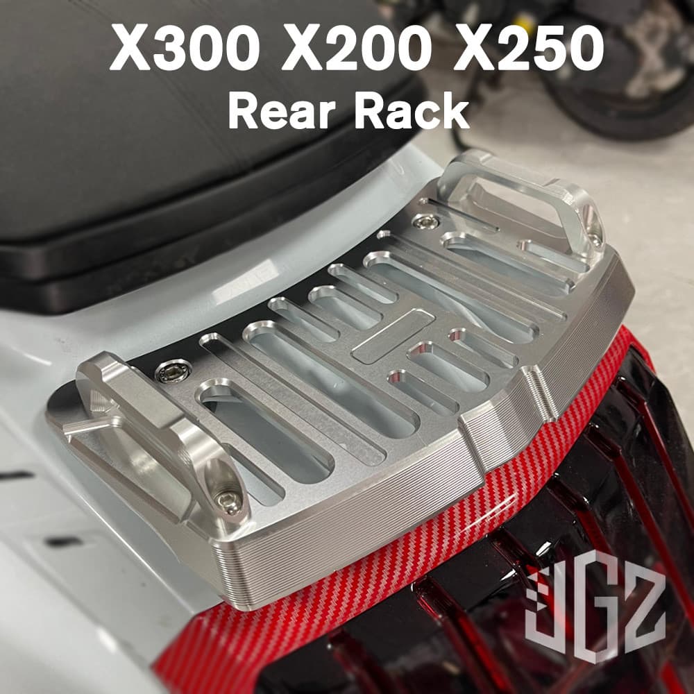 Rack หนาสีดำ Lambretta X300 X200 X250 งานสวย อะลูมิเนียม CNC ฟรีส่ง ชิ้นส่วนมอเตอร์ไซค์