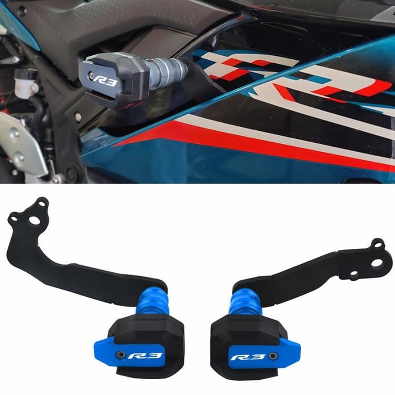 รถจักรยานยนต์ CNC Falling กรอบป้องกัน Slider Fairing Guard Crash Pad Protector Fit สําหรับ YAMAHA YZF-R3 YZF R3 YZFR3 2019-2023