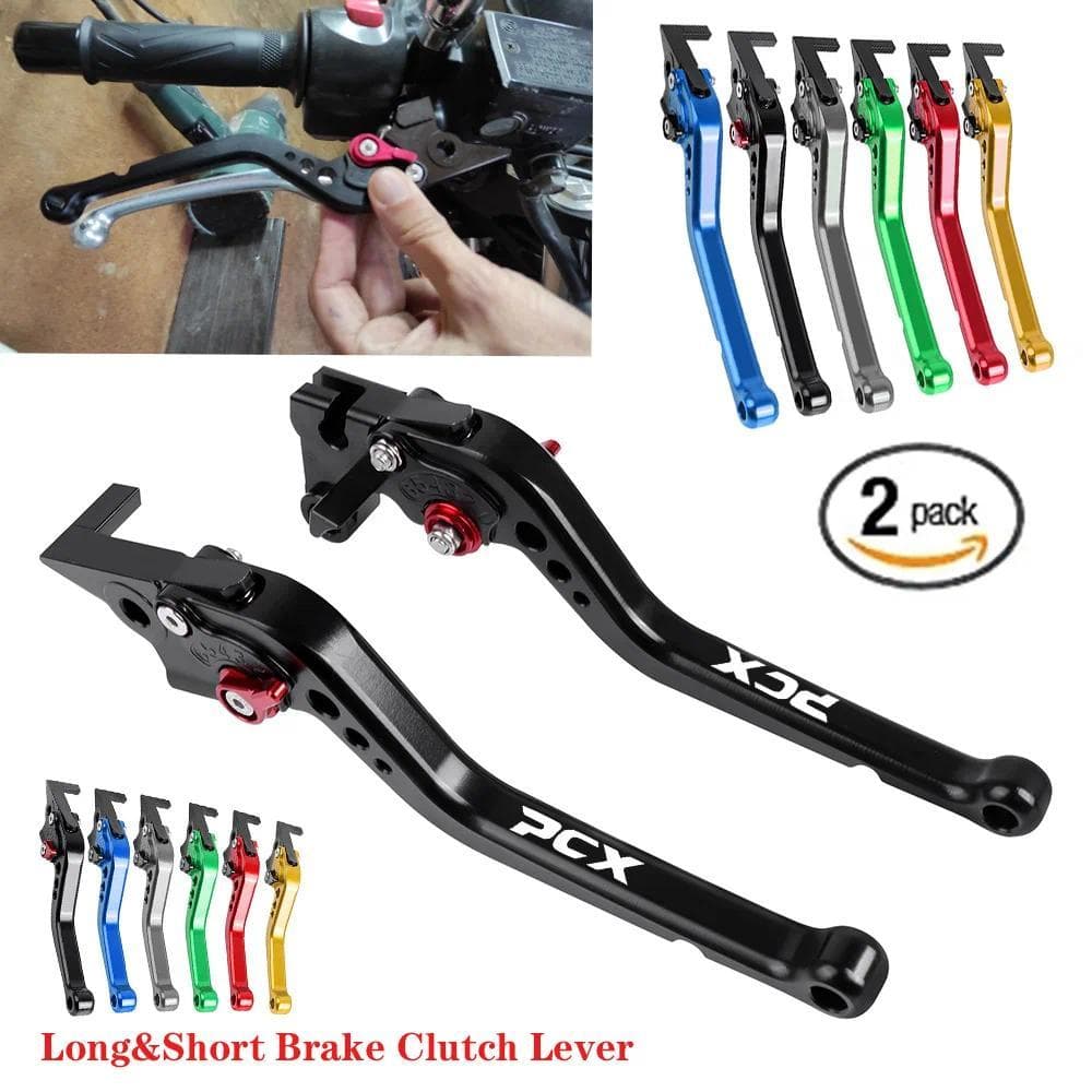 YYสำหรับ HONDA PCX 125 PCX125 PCX150 PCX 160 PCX 150 PCX160 คันเบรกและคลัตช์แบบปรับได้ CNC แบบสั้นและยาว คันโยกรถจักรยาน