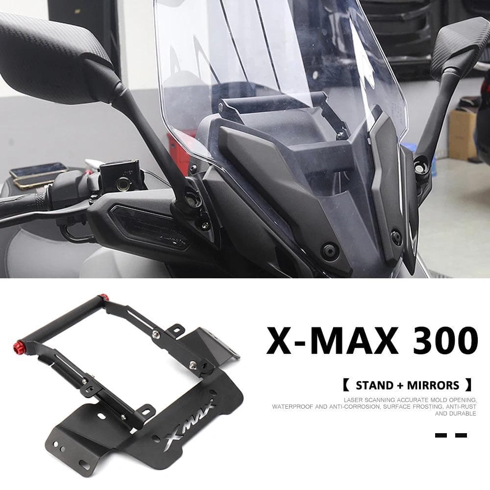 fขายึดโทรศัพท์มือถือพร้อม GPS สำหรับรถมอเตอร์ไซค์ยามาฮ่า X-MAX300 X-MAX 300 XMAX300 XMAX 300 ปี 2023 2024 ติดตั้งบนกระจก