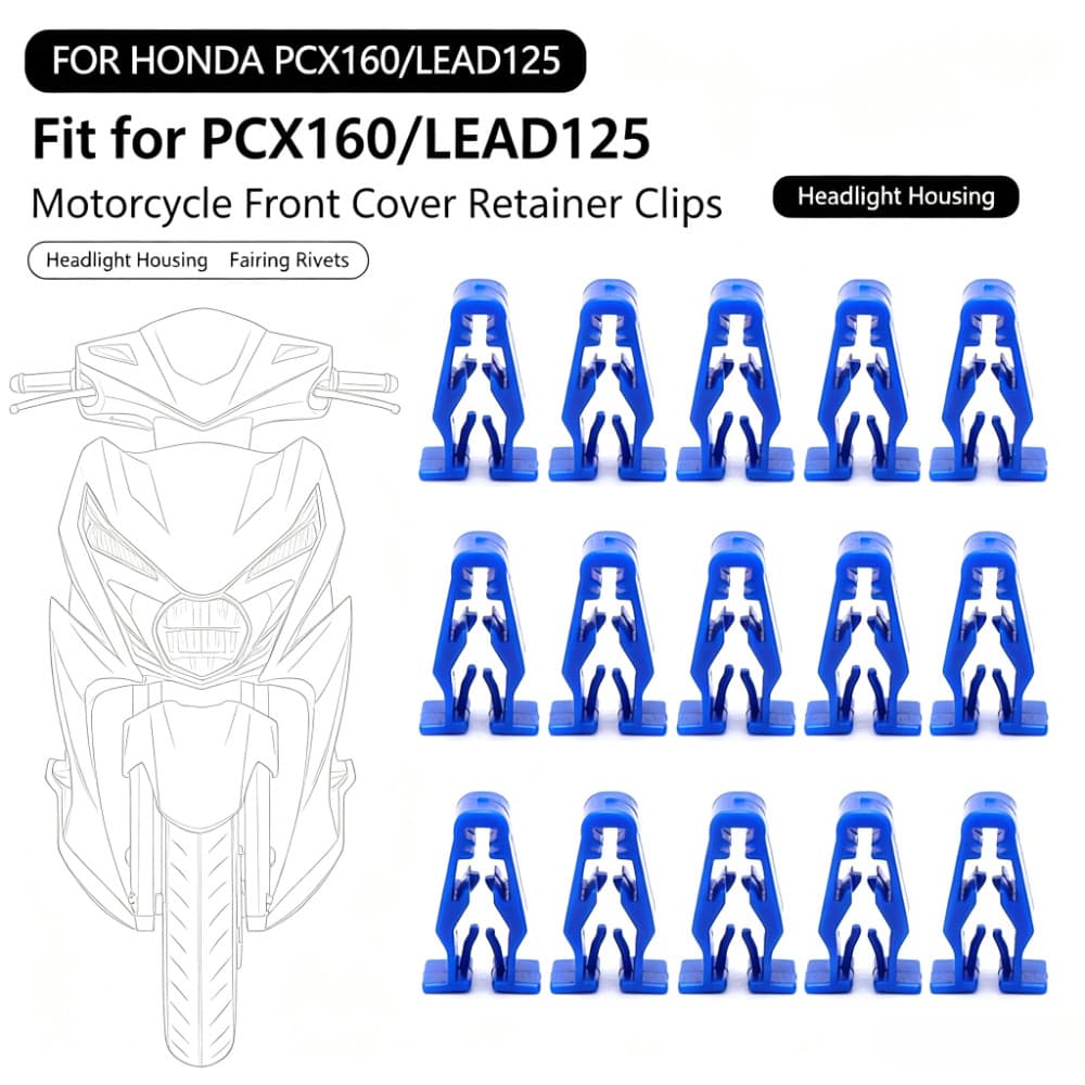 10 ชิ้นพลาสติก Fairing คลิปไฟหน้า Retainer Push Rivets รถจักรยานยนต์ฝาครอบด้านหน้า Fastener สําหรับ Honda PCX160/LEAD125