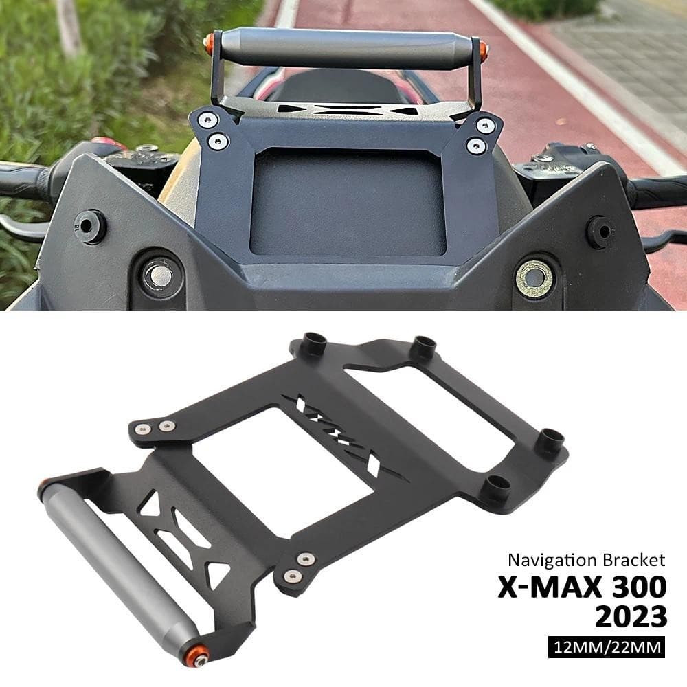 สําหรับYamaha XMAX 300 XMAX300 X-MAX 300 X-MAX300 2023 รถจักรยานยนต์ด้านหน้าที่วางโทรศัพท์กระจกGPS Navigatonแผ่นวงเล็บ