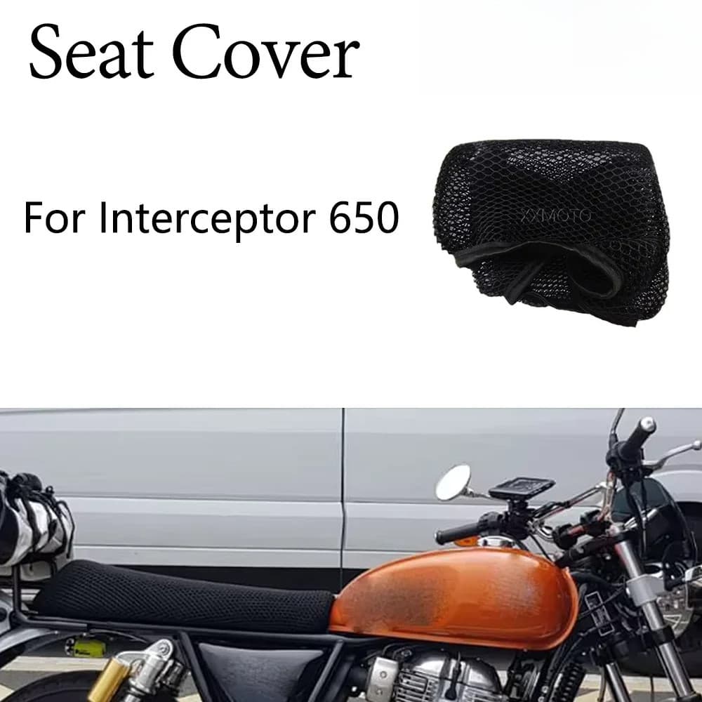 สําหรับ Royal Enfield Interceptor650 Interceptor 650 ที่หุ้มเบาะรถจักรยานยนต์ฉนวนกันความร้อนเบาะกันลื่นระบายอากาศ