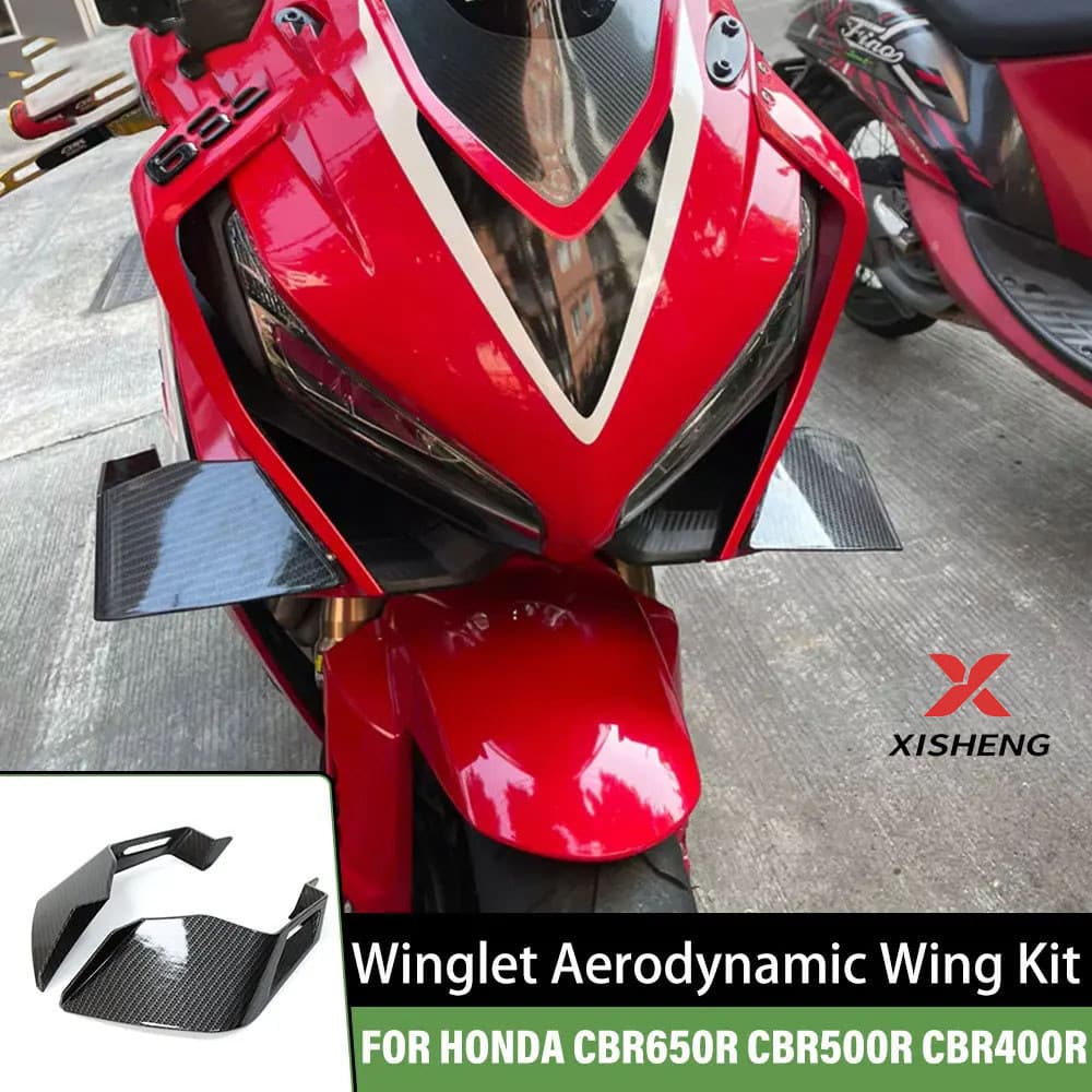 สําหรับ Honda CBR650R CBR500R CBR400R CBR650R CBR500R รถจักรยานยนต์ Winglets Aerodynamic สปอยเลอร์ Fairing Downforce GSX-250R