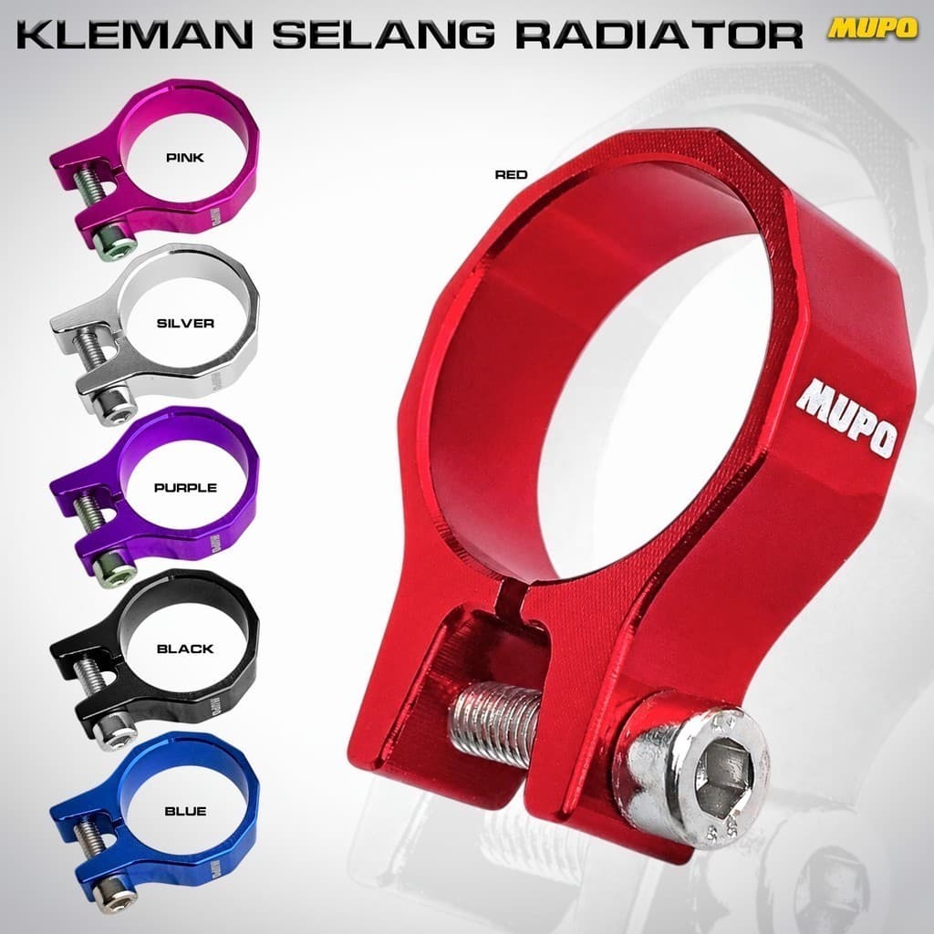 Universal CNC อลูมิเนียมหม้อน้ําท่อ Clamp Racing การปรับเปลี่ยน Original Mupo หม้อน้ําท่อ Clamp สําหรับ Vario 160 PCX 160 ADV 160 NMAX Aerox Fazzio Grand Filano