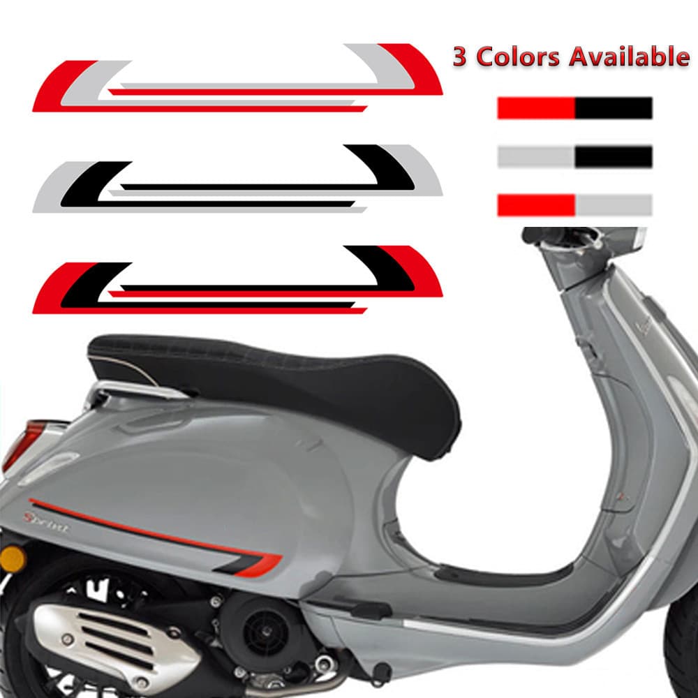 สติ๊กเกอร์ติดตัวถังด้านข้างรถจักรยานยนต์สะท้อนแสงสําหรับ Vespa Sprint 150 GTS300 GTV300