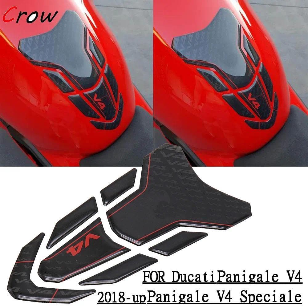 TN New Stickers Resin Gel 3D Side Motorcycle Foot Board Scooter Compatible FOR Ducati Panigale V4 R Panigale V4 S Corse 
