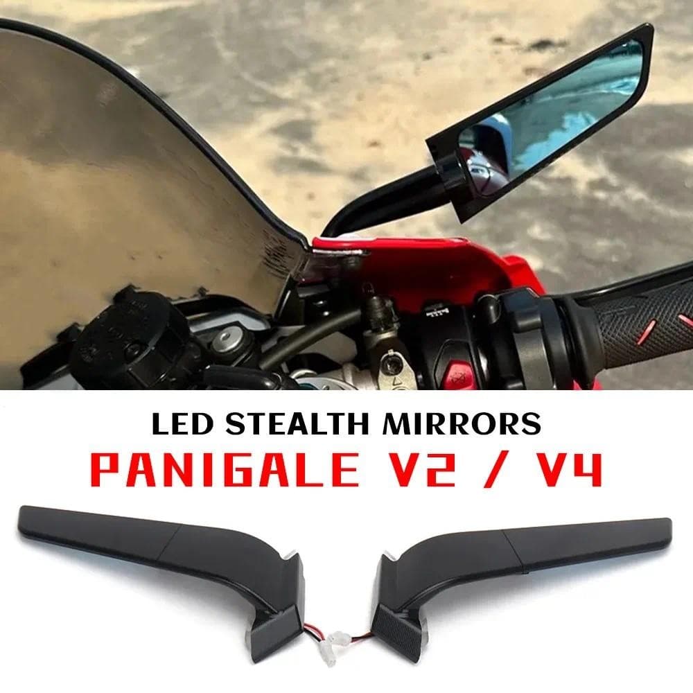 สําหรับ DUCATI PANIGALE V4 อุปกรณ์เสริมรถจักรยานยนต์ LED ไฟเลี้ยว Stealth กระจก Panigale V2 กระจกมองหลัง Panigale อะไหล่