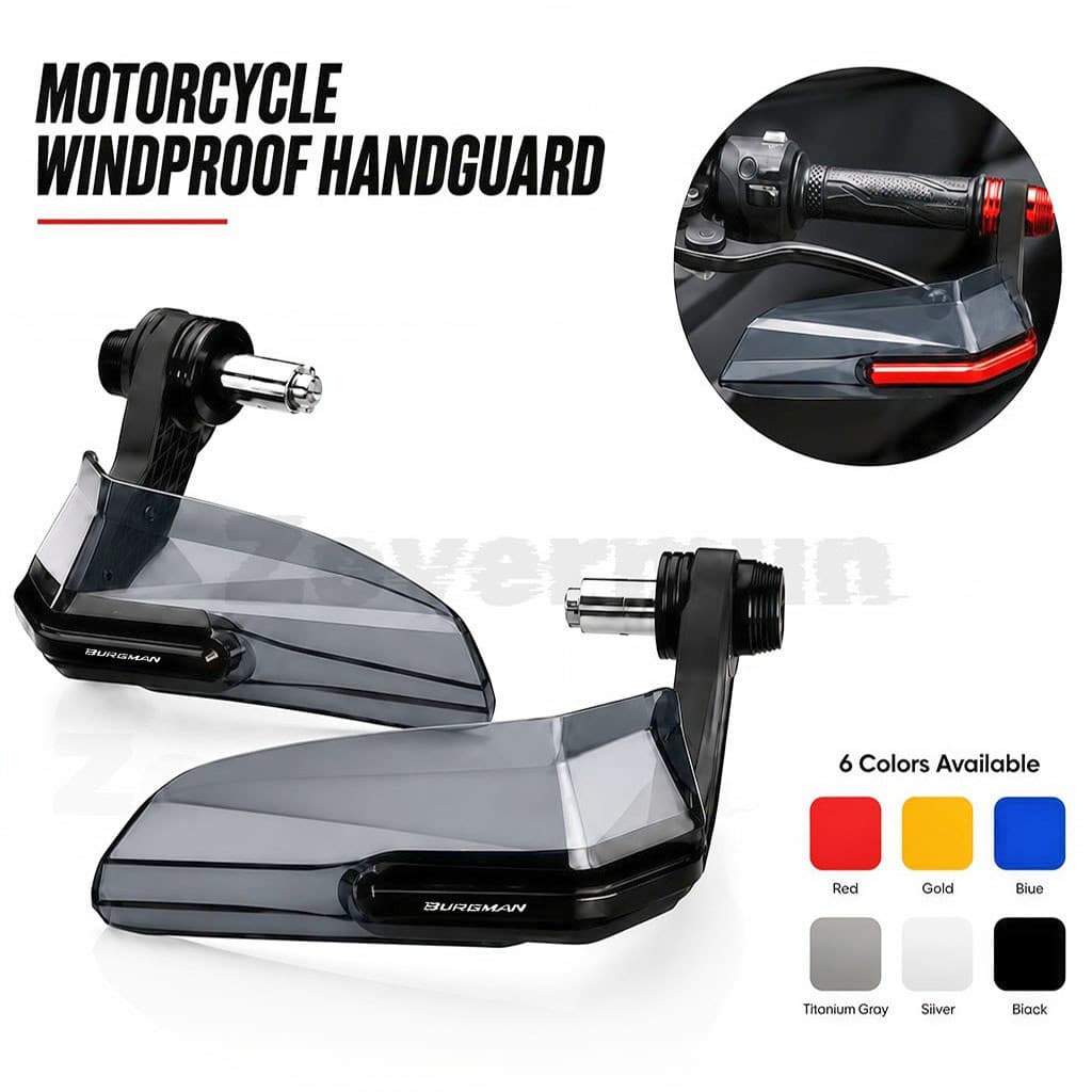 ร้อน!สําหรับ SUZUKI Burgman 125 200 UH-125 UH-150 UH-200 AN-250 AN-400 รถจักรยานยนต์ Hand Guard 22 มม.Handlebar Windproof Protector คลัทช์เบรคคันโยก GUARD