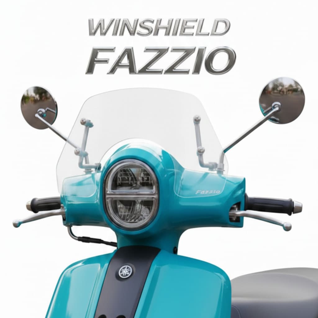 YAMAHA fazzio Winshield Visor CENTER Winsil Wind Shield Short Size ความหนา 3mm สีขาว สีน้ําตาล สีดํา