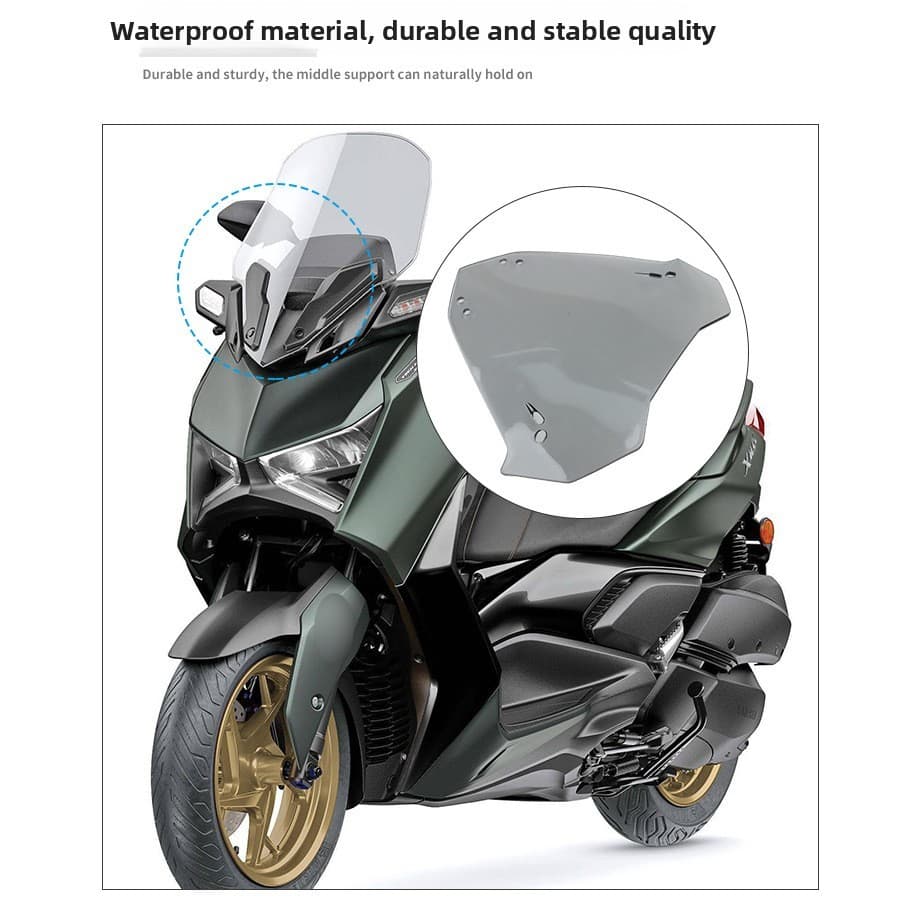 เหมาะสําหรับชิ้นส่วนดัดแปลงกระจกหน้า ยามาฮ่า XMAX300, แฟริ่งกระจก, แผงเบนลม, กระจกบังลมหน้าแข่ง