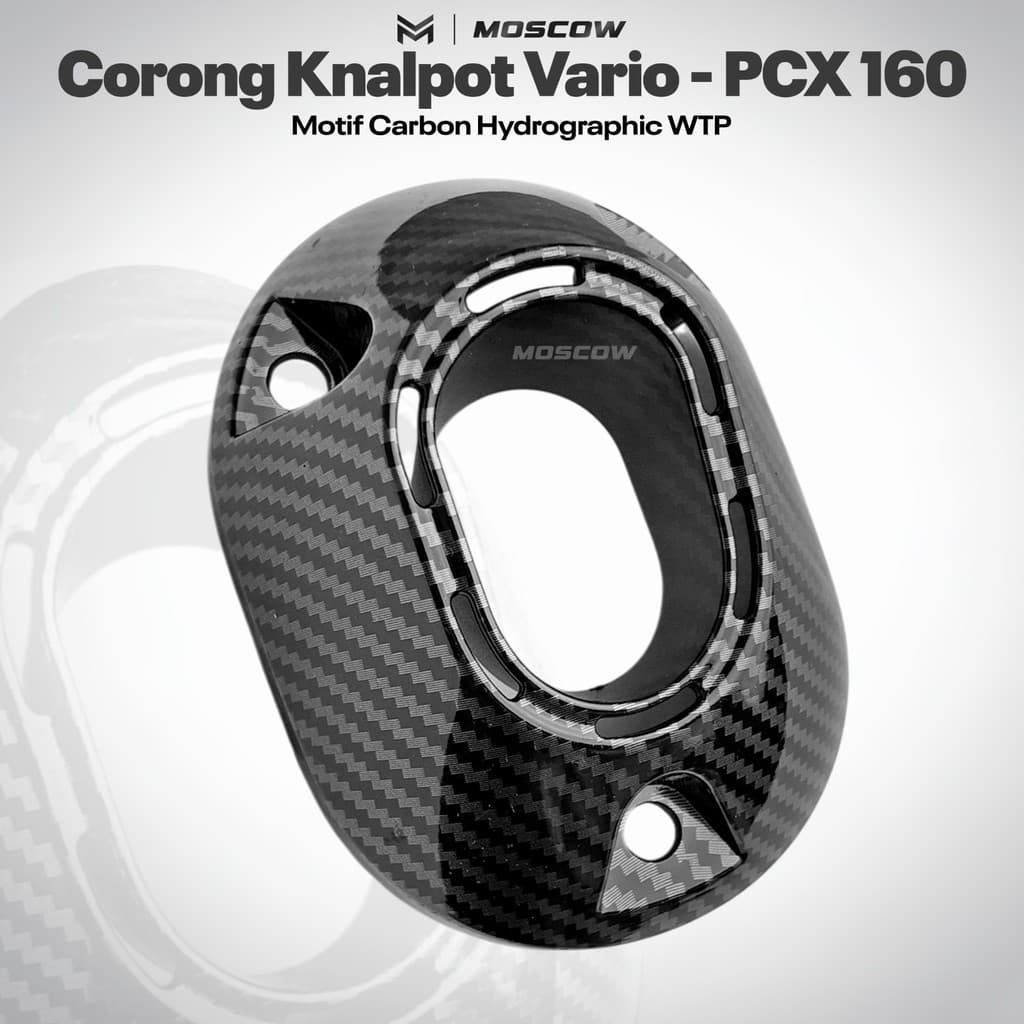 คาร์บอนท่อไอเสียฝาครอบ PCX 160 Vario 160 End Muffler ฝาครอบคาร์บอนท่อไอเสียช่องทาง Honda Vario 160 PCX 160 End Cap Muffler PNP