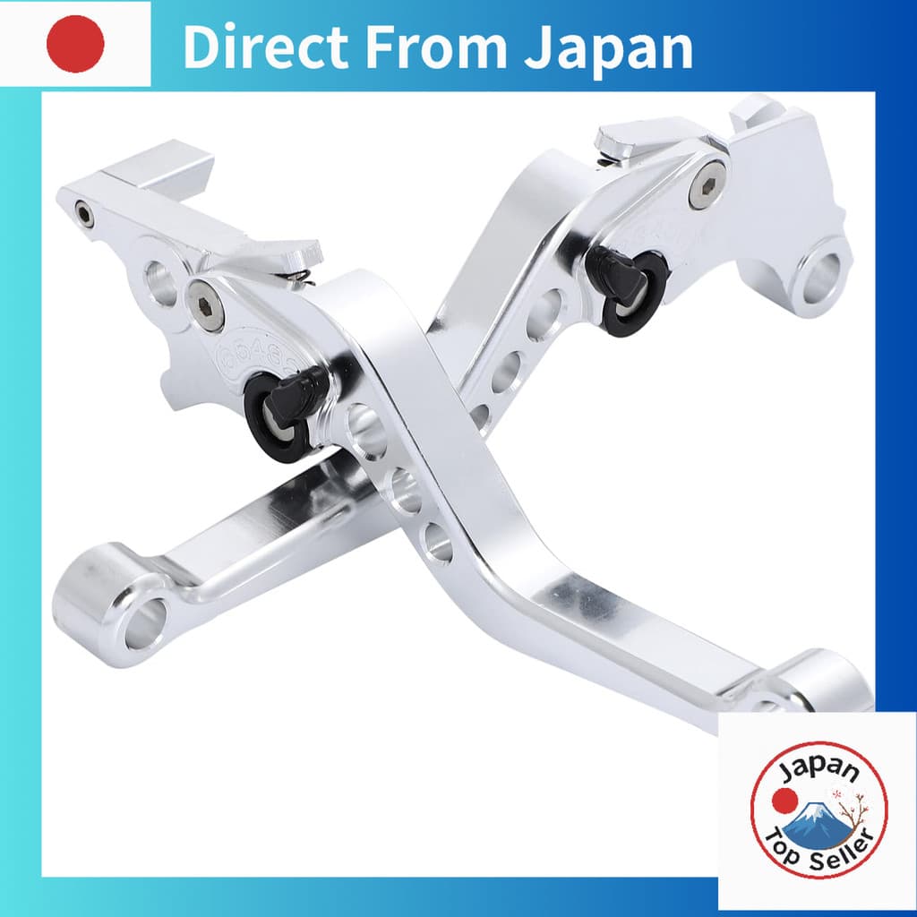 【Japan Monkey125 Custom】【Direct from Japan】 (nakira) ชุดก้านเบรกและก้านคลัตช์ปรับได้ 6 ระดับ สำหรับ Honda รุ่น Monkey 125, Grom, NS-1, CBR400R, CB400F (สีเงิน)