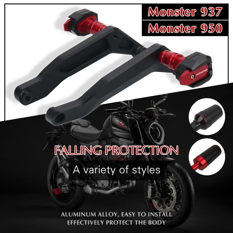Fit สําหรับ DUCATI Monster 950 MONSTER 937 21-23 รถจักรยานยนต์อลูมิเนียม Falling กรอบป้องกัน Slider Fairing Guard Crash Pad Protector