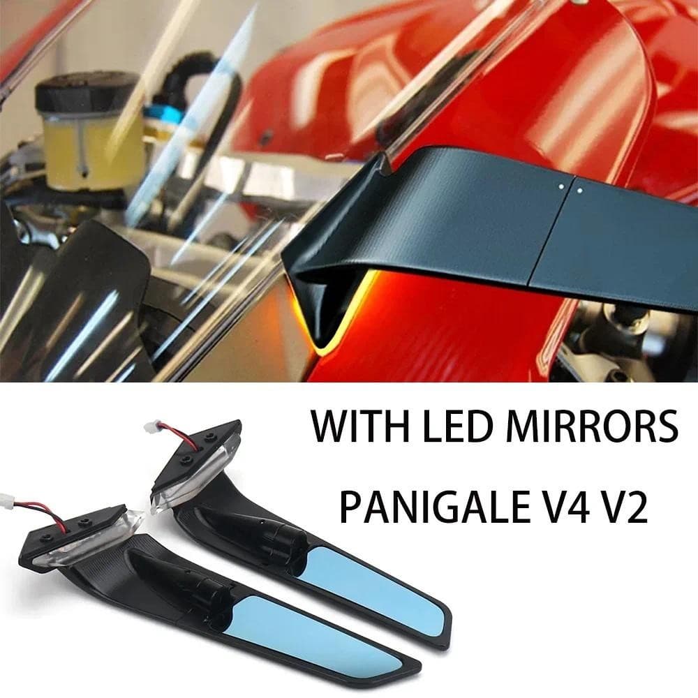 สําหรับ DUCATI Panigale V2 อุปกรณ์เสริมรถจักรยานยนต์ LED ไฟเลี้ยว Stealth กระจก Panigale V4 กระจกมองหลัง Panigale Partsauto ชิ้นส่วนตกแต่งรถ