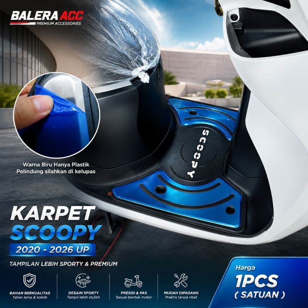 Honda Scoopy New 2021 ถึง 2026 Original Honda AHM Scoopy Footrest Mat