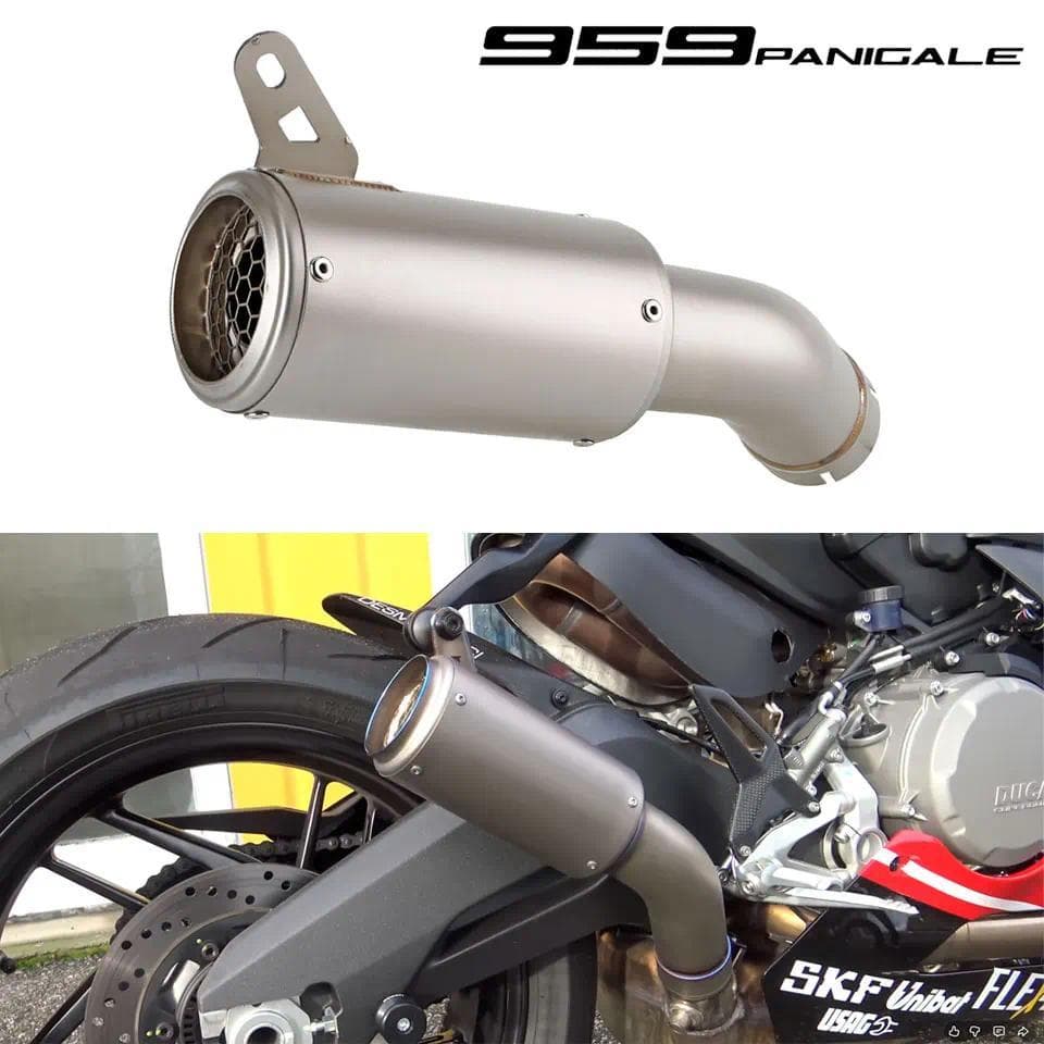 EM ท่อไอเสียรถจักรยานยนต์สำหรับ Ducati Panigale 959 2016 2017 2018 2019 959 Panigale พร้อมท่อเชื่อมต่อสแตนเลส 2016-2019