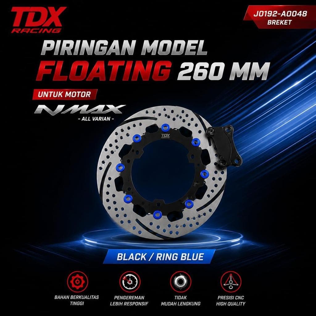 NMAX 260 มม. ดิสก์เบรกหน้า PLUS NMAX เก่า/ใหม่ AEROX DISC BRAC BRACKET NMAX 260 มม.TDX FLOATING รุ่น