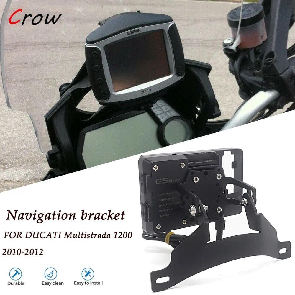 TN For DUCATI Multistrada 1200 Motorcycle Wireless Charging Navigation Bracket Mobile Phone GPS Plate Stand Holder 2010 