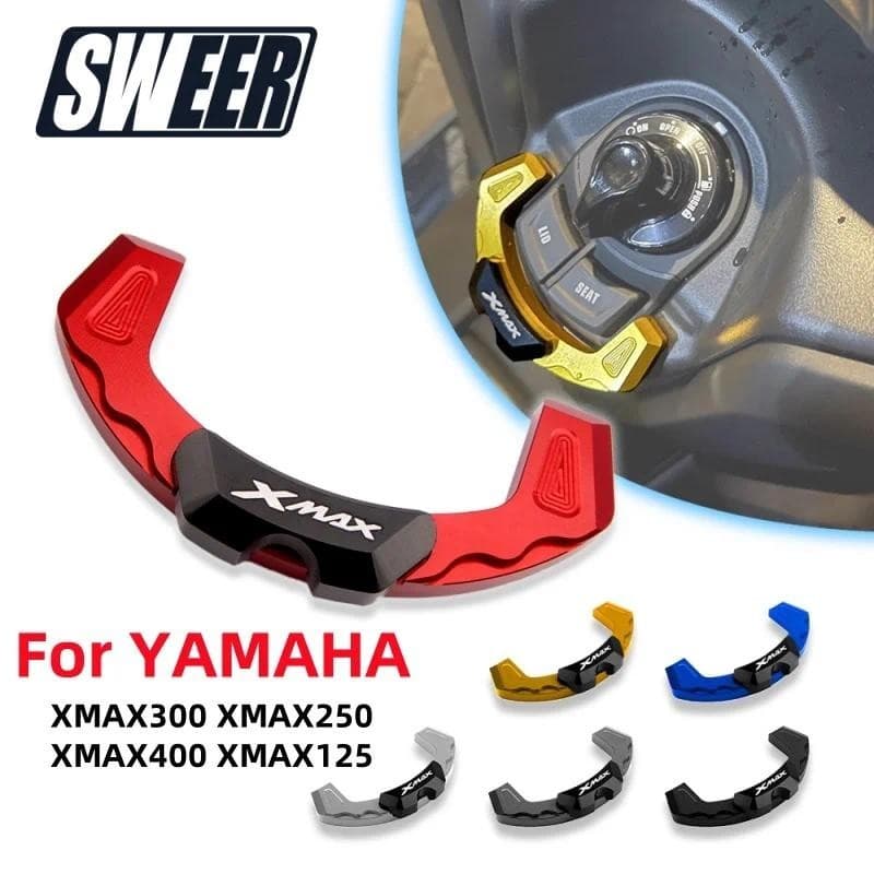 สําหรับYamaha XMAX300 XMAX250 XMAX400 XMAX125 อุปกรณ์เสริมรถจักรยานยนต์ไฟฟ้าประตูล็อคตกแต่งสวิทช์ป้องกันShellautoชิ้นส่วนรถตกแต่ง