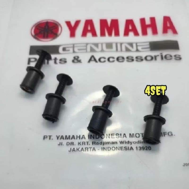 ต้นฉบับ 4 ชุด VISOR BOLT SHIELD WINGSIL YAMAHA N MAX AEROX R15 R25 LEXI X RIDE X MAX ยาง BOLT NUTBOLTset