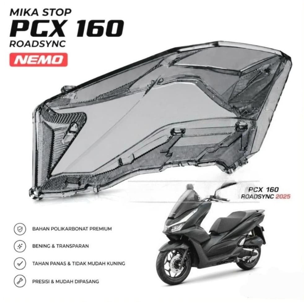 โคมไฟหยุดหลัง Mica PCX 160 Roadync 2025-2027 Nemo Color Clear Rayben Smoke Polyคาร์บอเนตวัสดุพรีเมี่ยม