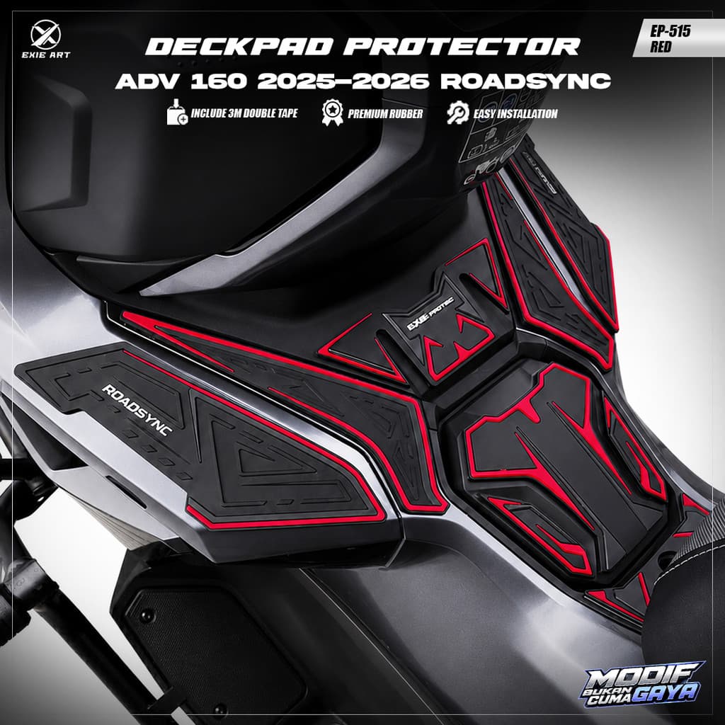 EXIE ART Deckpad Protector Honda ADV 160 Roadsync 2025-2026 Body Protector Tankpad ยางด้านข้าง Body Protector อุปกรณ์เสริมรถจักรยานยนต์