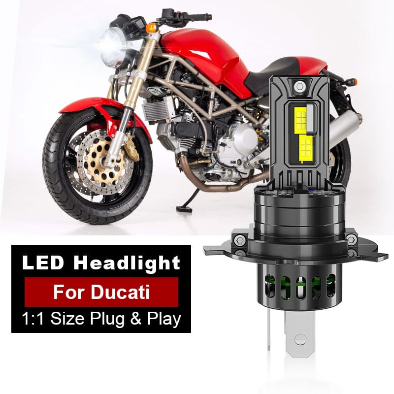1/2PCS H4 LED ไฟหน้าสําหรับรถจักรยานยนต์ 9003 สําหรับ Ducati Monster 1000 600 Hypermotard 1100 796 Monster 797 Scrambler คลาสสิกไอคอน