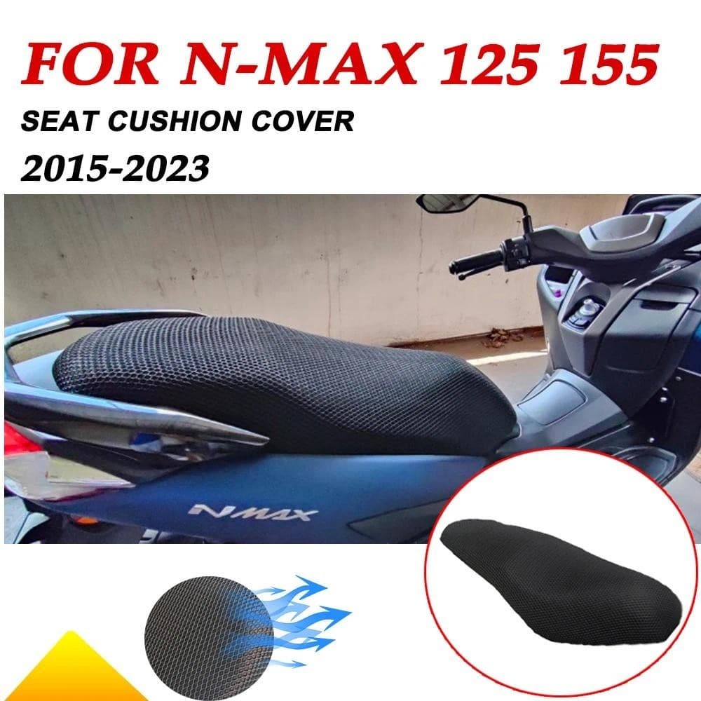 เบาะนั่งรถจักรยานยนต์ฉนวนกันความร้อน Breathable ตาข่ายฝาครอบที่นั่งสําหรับ Yamaha N-MAX NMAX 155 125 NMAX155 NMAX125 Partsauto ชิ้นส่วนรถตกแต่ง