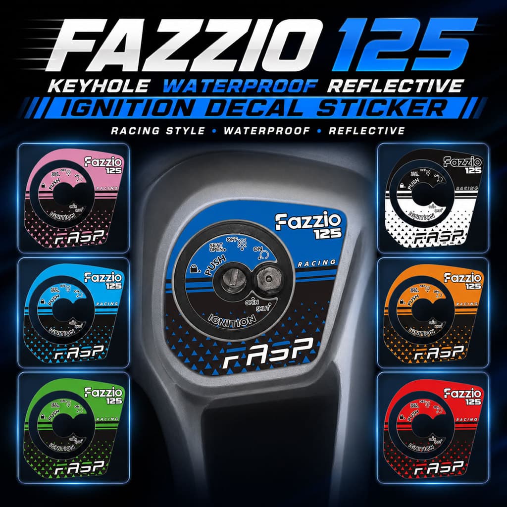 สําหรับYamaha Fazzio 125 Keyholeจุดระเบิดสวิทช์สติกเกอร์สะท้อนแสงกันน้ําไวนิลDecalสกู๊ตเตอร์ล็อคHole Protectorอุปกรณ์ตกแต่งสติกเกอร์