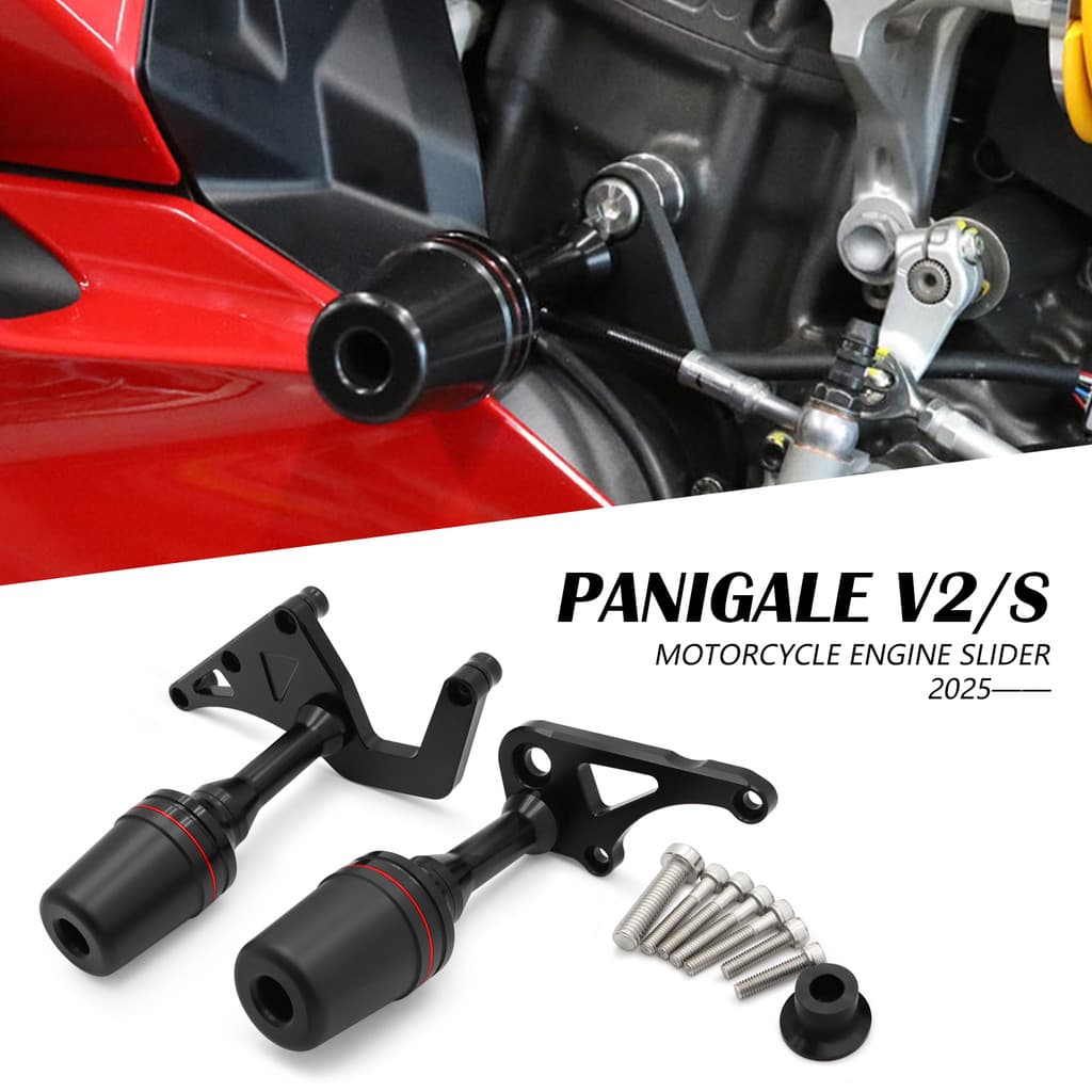 PANIGALE V2 V2s อุปกรณ์เสริมรถจักรยานยนต์ Fairing Guard กรอบ Slider Crash Pads Falling Protector สําหรับ DUCATI Panigale V2 V2S 2025-
