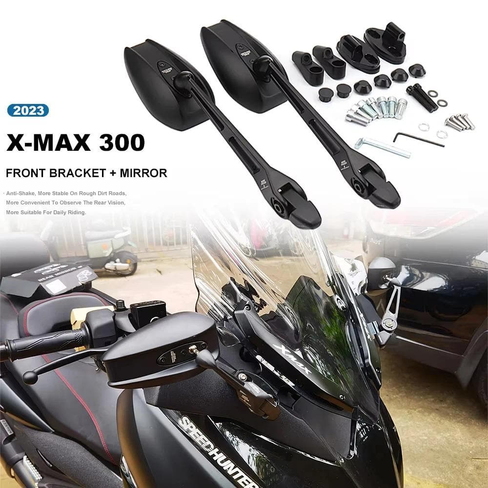 jใหม่ XMAX300 รถจักรยานยนต์ค่าเฉลี่ยชุดยึดด้านข้างกระจกมองหลังผู้ถืออะแดปเตอร์สําหรับ Yamaha X-MAX300 XMAX 300 X-MAX 300