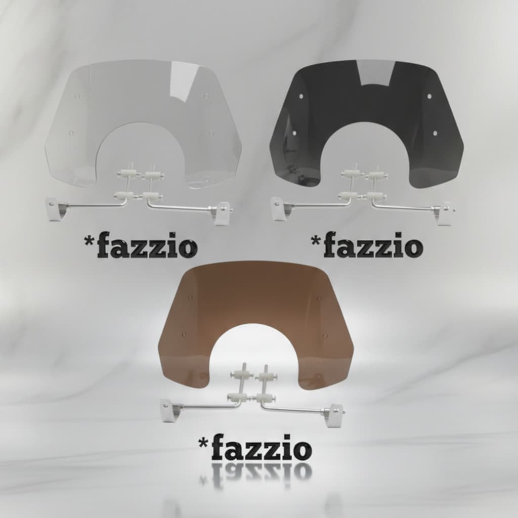Winshield Visor YAMAHA fazzio Wind Shield Winsil Windshield Short Size ความหนา 3mm สีขาว สีน้ําตาล สีดํา