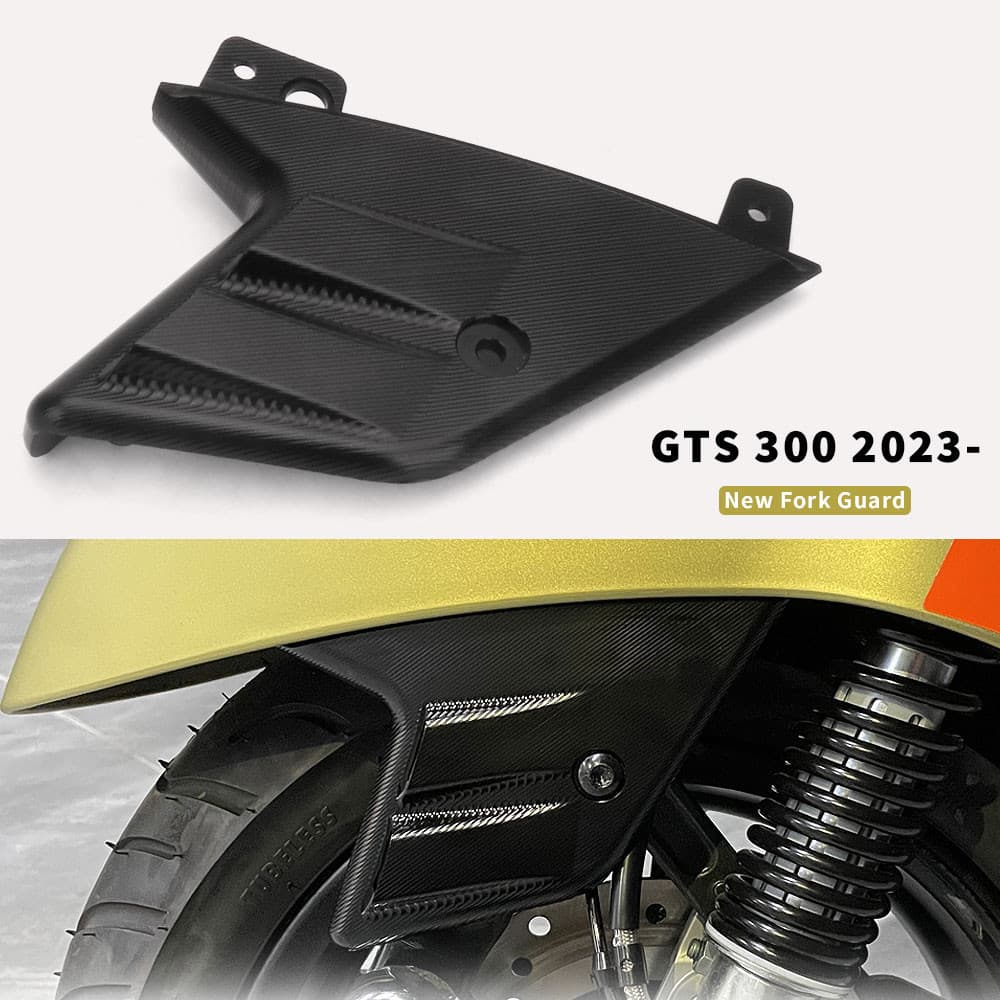 สําหรับ Vespa GTS 300 gts300 GTS300 2023 2024 อุปกรณ์เสริมใหม่โช้คอัพด้านข้างล้อหน้า Rocker Protector Black & SilverHot ขายรายการ