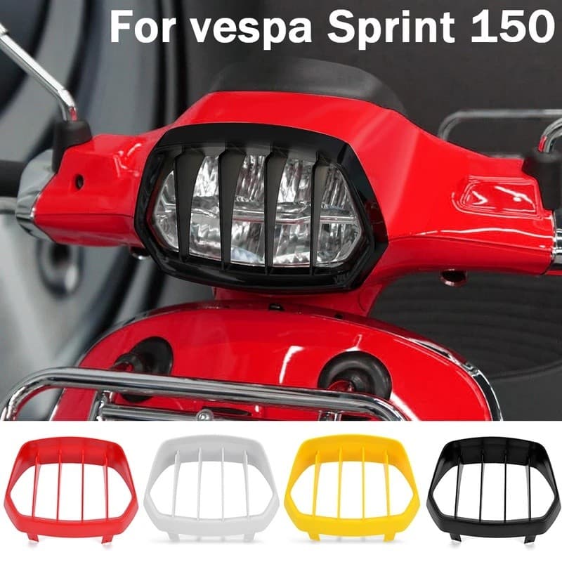 LJJ รถจักรยานยนต์ไฟหน้าฝาครอบ Protector โคมไฟสําหรับ Vespa Sprint 50 125 150 Sprint50 Sprint125 Sprint150 2016-2022