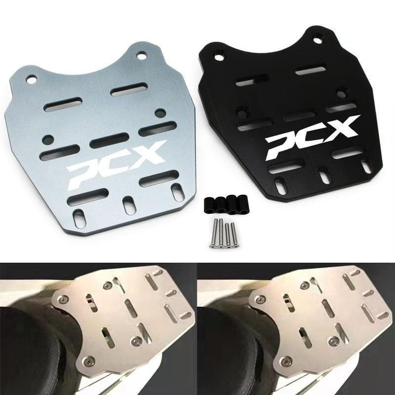 ชั้นวางสัมภาระท้ายอลูมิเนียมสําหรับ Honda PCX160/PCX150/PCX125 พร้อมโครงติดตั้งกล่องท้ายและสปอยเลอร์หลัง