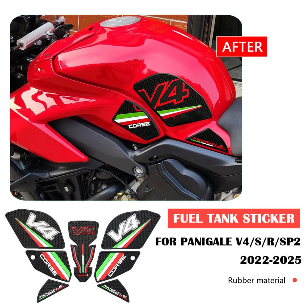 สําหรับ Ducati Panigale V4 SR SP2 PANIGALE V4S V4R V4SP2 2022-2025 ใหม่การใช้สติกเกอร์ anti slip สติกเกอร์ยางแผ่นป้องกัน
