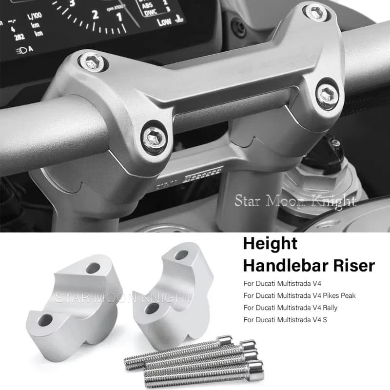 สําหรับ Ducati Multistrada V4S V 4 Multistrada V4 Pikes Peak รถจักรยานยนต์ Handlebar Risers Clamp อะแดปเตอร์จับบาร์ลาก Extender