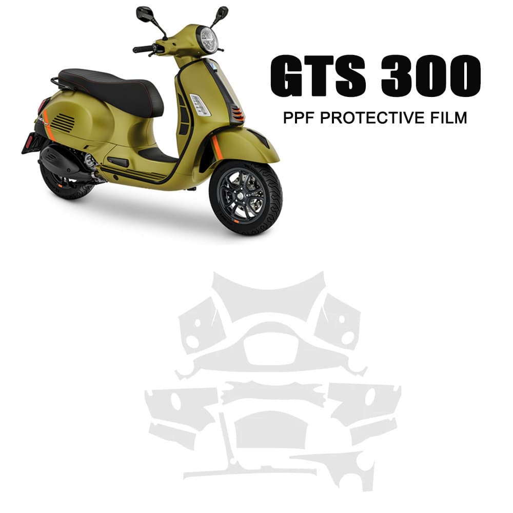 สําหรับ Vespa GTS 300 GTS300 อะไหล่ PPF ชุดป้องกันสีครบชุดอุปกรณ์เสริมรถจักรยานยนต์ TPU Fairing Body สติกเกอร์ป้องกัน