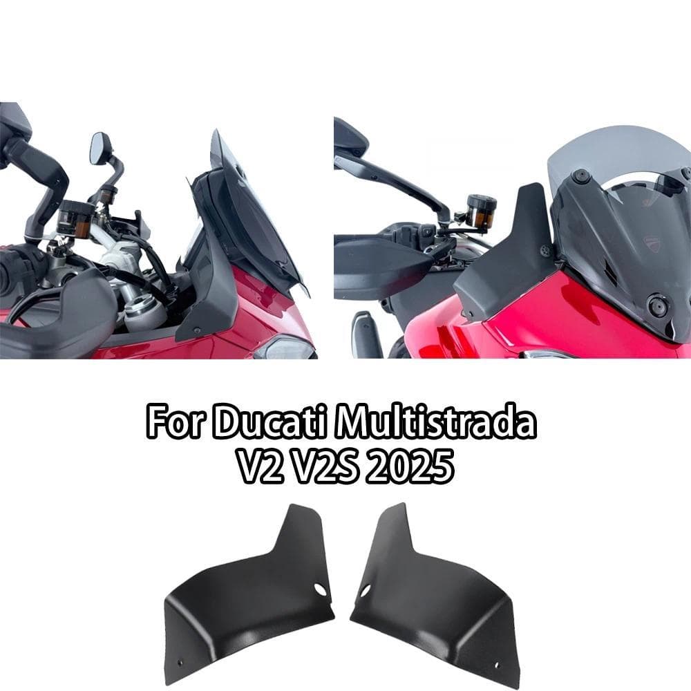 TN Pair Matte Black Wind Deflectors for Ducati Multistrada V2 V2S 2025 Motorcycle, Windscreen Shield Protector Accessori