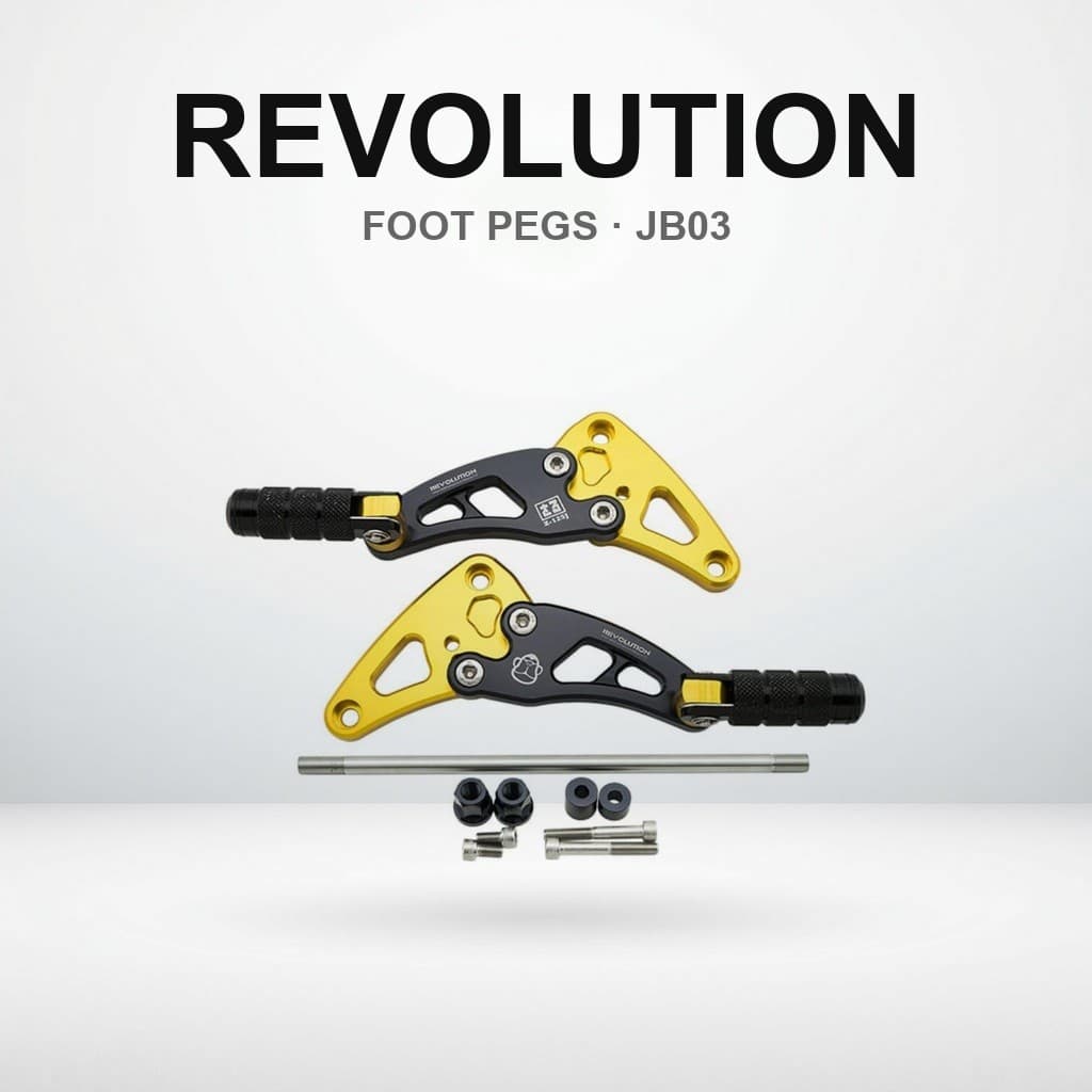 พักเท้าหลังซ้อนท้าย REVOLUTION สำหรับ Honda Monkey 125 (JB02/JB03) V2 | REVOLUTION Rear Tandem Foot Pegs for Honda Monkey 125, JB02/JB03