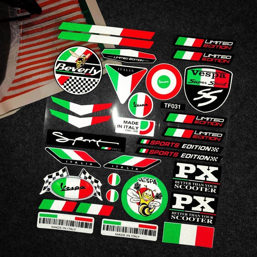 สติ๊กเกอร์สะท้อนแสง เหมาะสําหรับ vespa vespa vespa Sprint 150 Spring GTS Decals สติ๊กเกอร์ตัวถังดัดแปลง 7.21