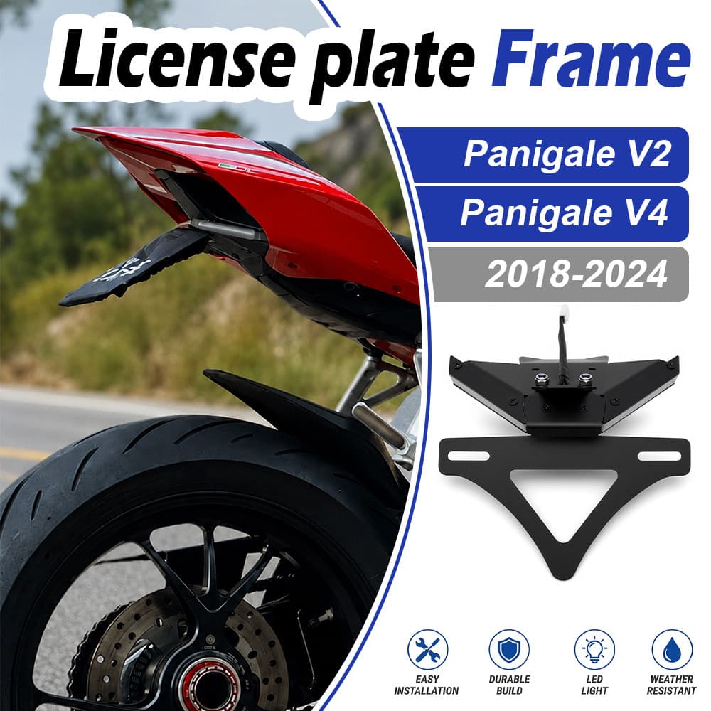 สําหรับ Ducati Panigale V4 V4S 2018-2024 ด้านหลังจํานวนแผ่นผู้ถือป้ายทะเบียนไฟท้ายสําหรับ Panigale V2/V4/V4S 2020-2024